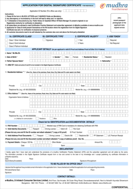 Digital Signature Certificate Application
