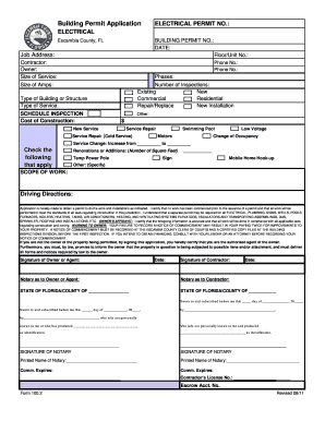 Fillable Online Building Permit Application - Electrical ...