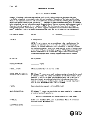 Certificate of analysis - SPC-354261. for PDF .doc