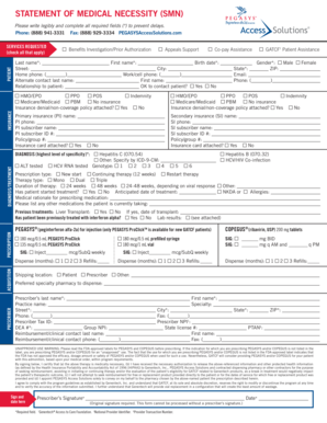 Statement of Medical Necessity Form