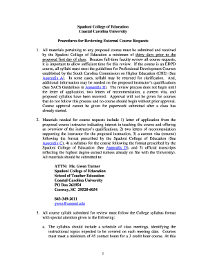 Procedures for Reviewing External Course Requests