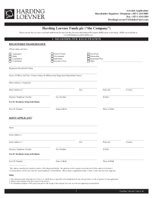 Account Application - Harding Loevner Funds PLC