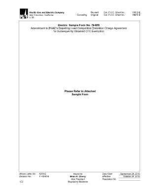 How to write letter of change of name - Electric Sample Form No. 79-955 Amendment to PG&E's Departing ...