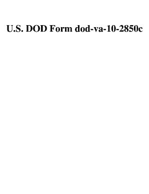 U.S. DOD Form dod-va-10-2850c - Usa