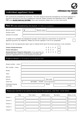 Tenant Application Form