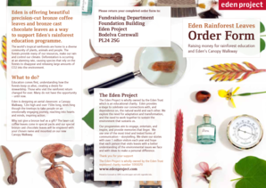 Eden Project Rainforest Leaves Order Form