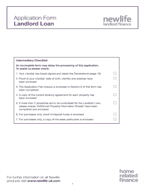 Landlord Loan Application Form