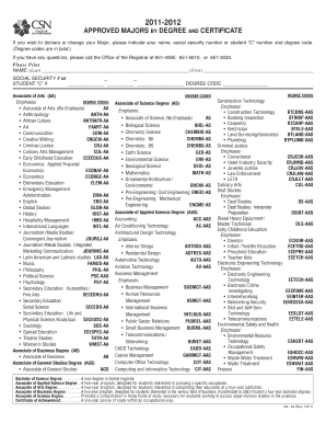 Student Major Declaration Form