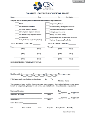 Employee Leave Request Form