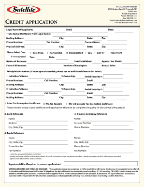 Credit Application Form
