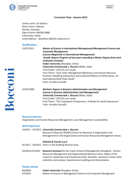 Curriculum Vitae Template