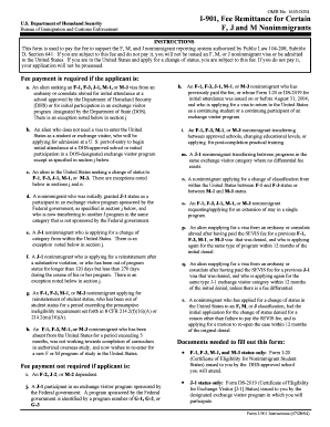 I-901 Fee Remittance Form