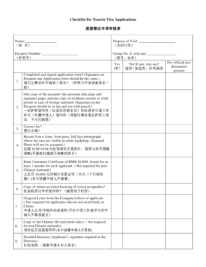 Visa Application Checklist