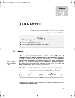 Domain model fillable forms