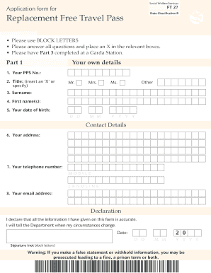 Travel Pass Form Fill Online Printable Fillable Blank Pdffiller