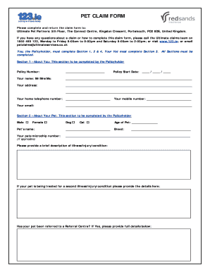 Pet Claim Form