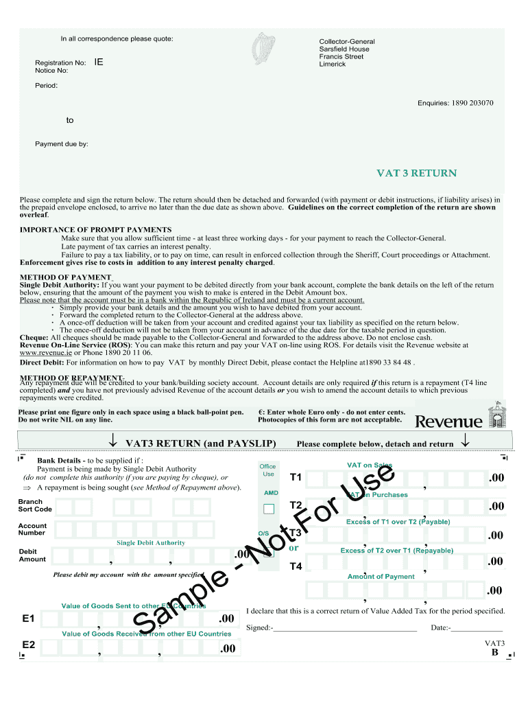 Vat 3 Form Pdf Fill Out Sign Online DocHub