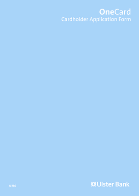 OneCard Cardholder Application Form