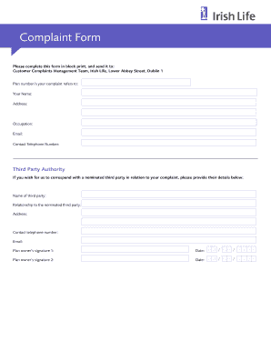 Customer Complaint Form