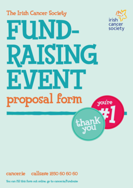 Irish Cancer Society Fundraising Event Proposal Form