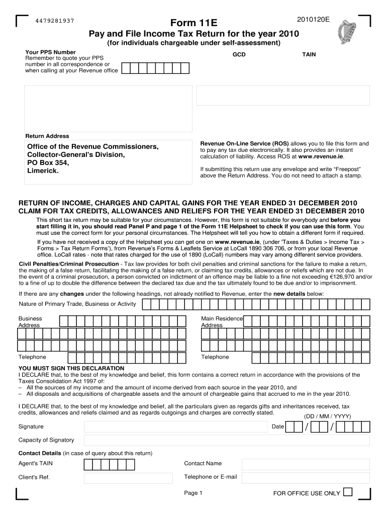 revenue form 11 Preview on Page 1