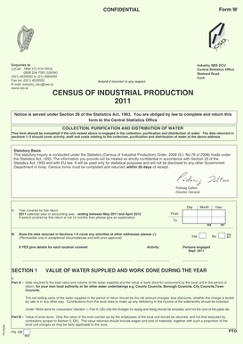 Census of Industrial Production Form 2011
