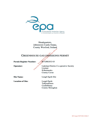GREENHOUSE GAS EMISSIONS PERMIT - Environmental ... - epa