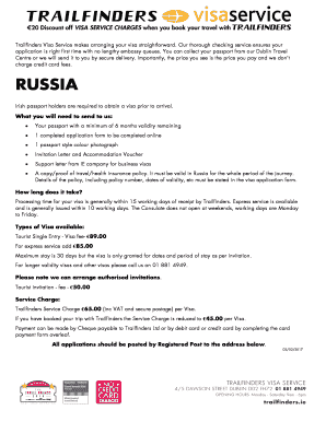 Russia Visa Application Form