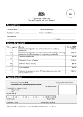 New Zealand Payment Form