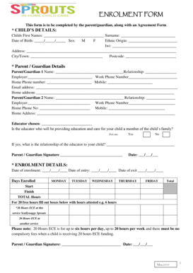 Child Enrolment Form