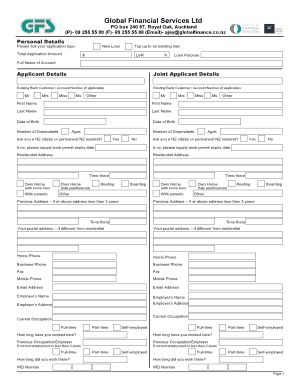 New Loan Application Form