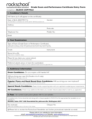 perfcert form