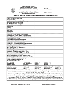 Serbia Visa Application Form