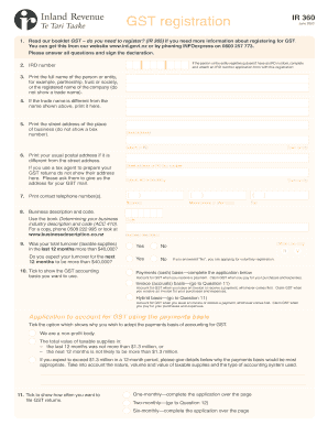 GST Registration Form IR 360
