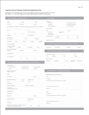 BDO Supplementary Card Application