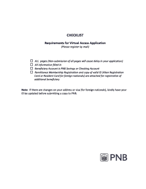 Virtual Access Application Form