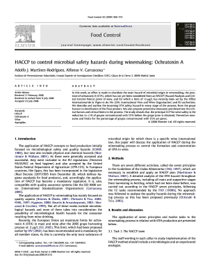 HACCP to control microbial safety hazards during winemaking ...