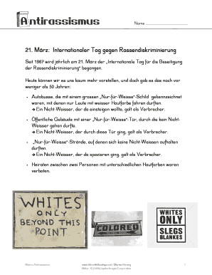 Antirassismus Arbeitsblatt