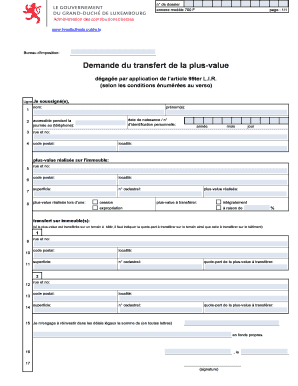 Luxembourg Capital Gains Transfer Request Form