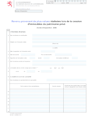 Luxembourg Capital Gains Tax Form 700F 2006