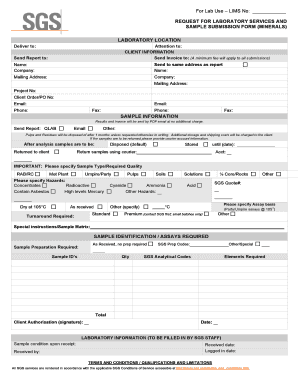 Sample Submittal Form AUS - SGS