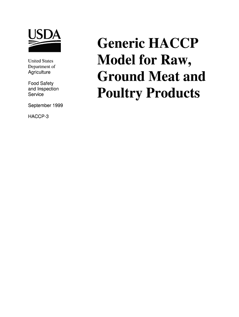 Fillable Online agrotheque free GENERIC HACCP MODEL 3. Raw, Ground Meat