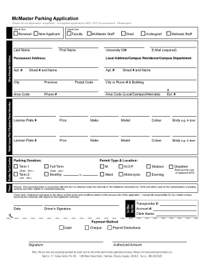 McMaster Parking Application