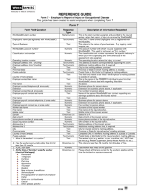 Form 7 – Employer’s Report of Injury or Occupational Disease