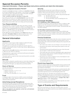 Ontario Special Occasion Permit Application