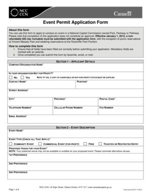 Event Permit Application Form