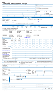 Special Travel Permit Application