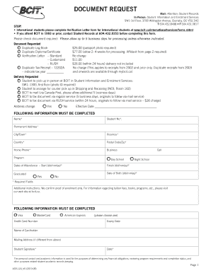 document request form