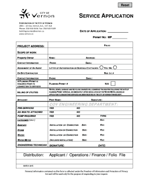 Vernon Building Service Application