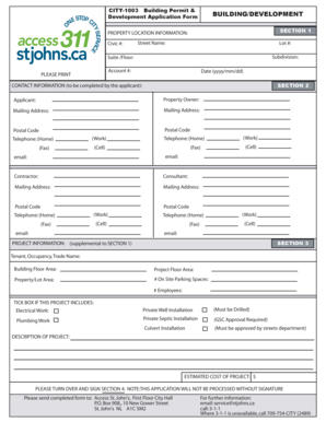 City-1003 Building Permit Application